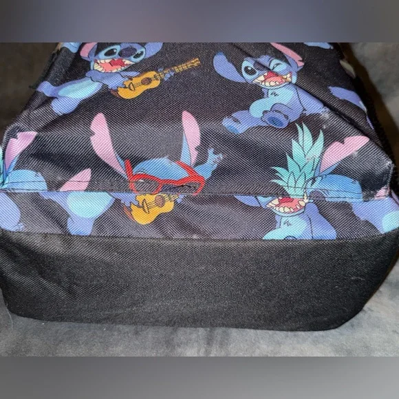 Disney Stitch 16” Full-Size Backpack Pineapple & Ukulele Guitar Allover Print - Picture 8 of 16